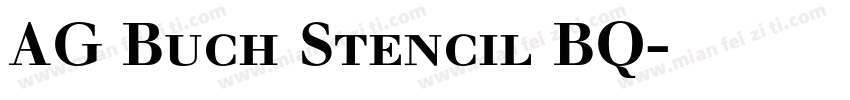 AG Buch Stencil BQ字体转换